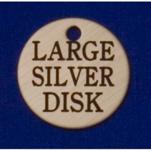 1" Large Silver Disk