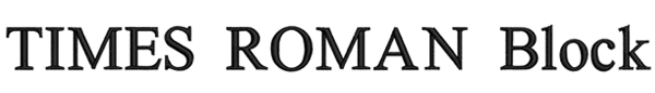 Times Roman Block