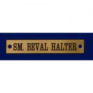 5/8" Brass Bevel Halter Nameplate
