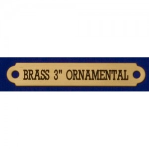 3" Brass Ornamental Nameplate