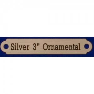 3" Silver Ornamental Nameplates