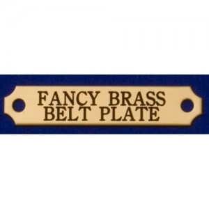 2 1/2" Polished Brass Fancy Belt Plate