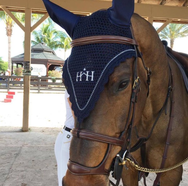 Talisman Scalloped Edge Tie Down Horse Fly Bonnets